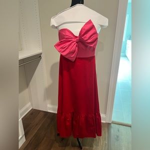 Anthropologie color block bow dress - size 4